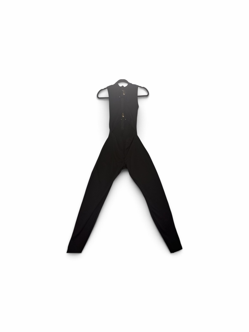 Sleeveless Black Jumpsuit with Zip Front